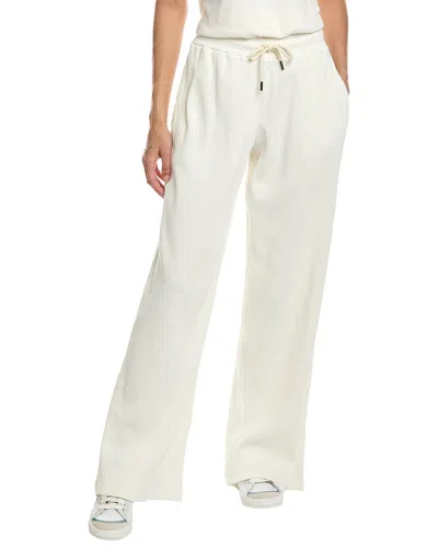 Shop Elevenparis Ribbed Wide Leg Pant In White