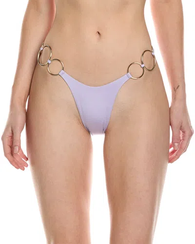 Shop Monica Hansen Beachwear Icon Bikini Bottom In Purple