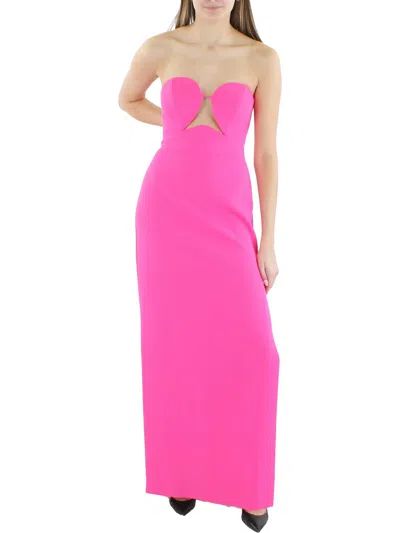 Shop Bcbgmaxazria Womens Cut-out Strapless Evening Dress In Pink