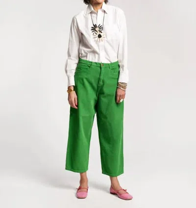 Frances Valentine Jane Pant-corduroy In Moss Green In Green