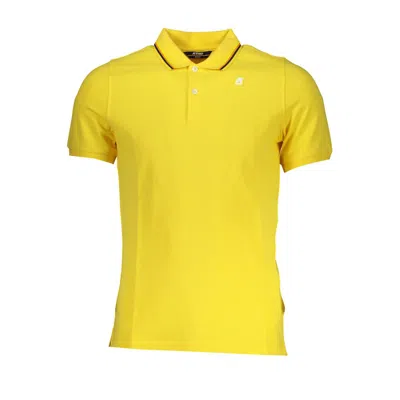 Shop K-way Cotton Polo Men's Shirt In Yellow