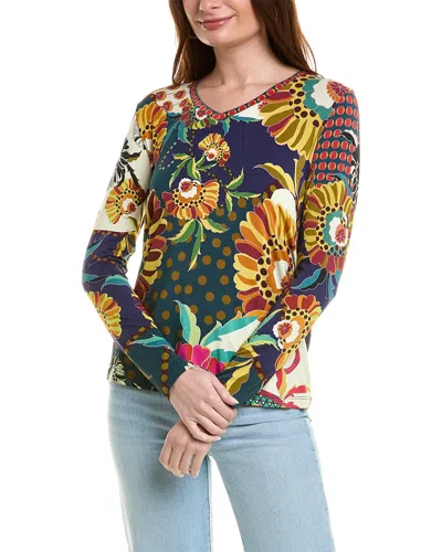 Shop Johnny Was The Janie Favorite V-neck T-shirt In Multi