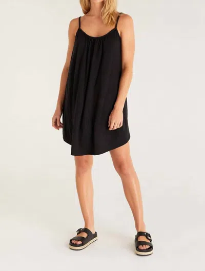 Shop Z Supply Selena Slub Mini Dress In Black
