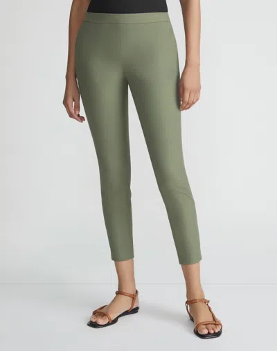 Shop Lafayette 148 Italian Techno Stretch Twill Cropped Murray Pant In Green