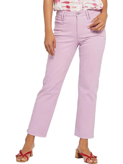 Nydj Petites Marilyn Cuffed Straight Jeans In Pink Nectar In Multi