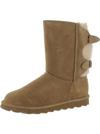 Shop Bearpaw Eloise Womens Suede Water Resistant Winter Boots In Brown