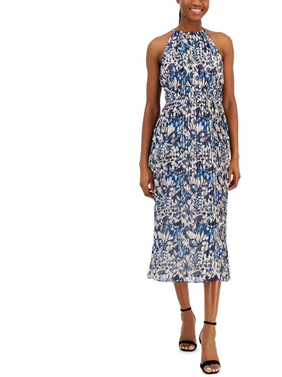 Shop Anne Klein Womens Daytime Hi-low Halter Dress In Multi