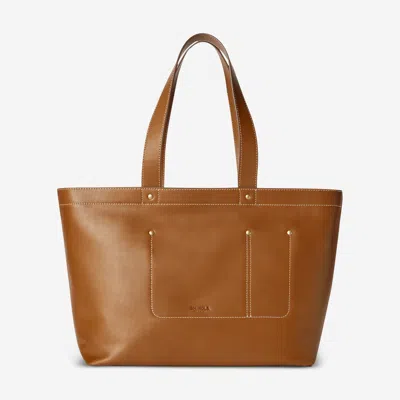 Shop Shinola The Pocket Tan Natural Leather Tote 20217379 In Brown