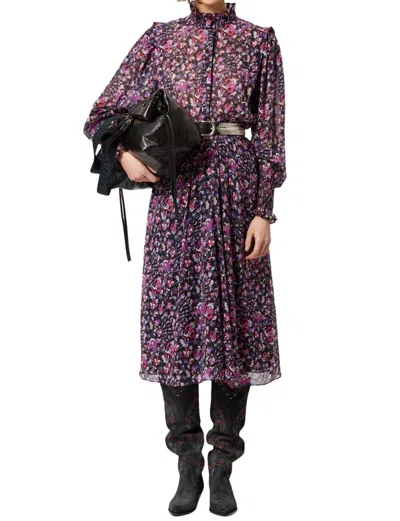 Shop Isabel Marant Galoa Dress In Purple