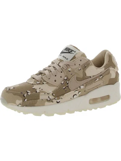 Shop Nike Air Max 90 Womens Canvas Fashion Casual And Fashion Sneakers In Beige
