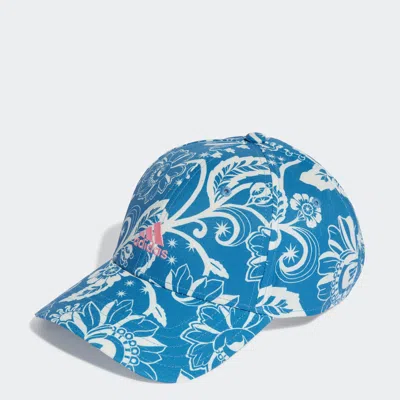 Shop Adidas Originals X Farm Baseball Hat In Blue