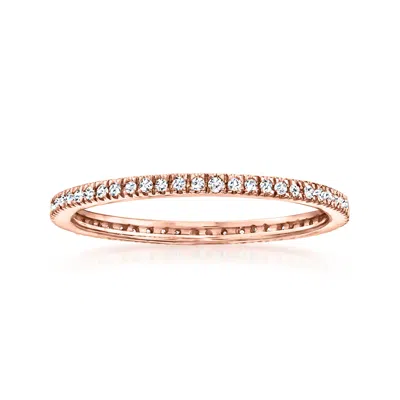 Shop Rs Pure By Ross-simons Diamond Eternity Band In 14kt Rose Gold In Silver