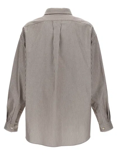 Shop Hed Mayner Pinstripe Oxford Shirt, Blouse White