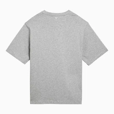 Shop Ami Alexandre Mattiussi Ami Paris Grey Cotton T-shirt With Logo Men In Gray