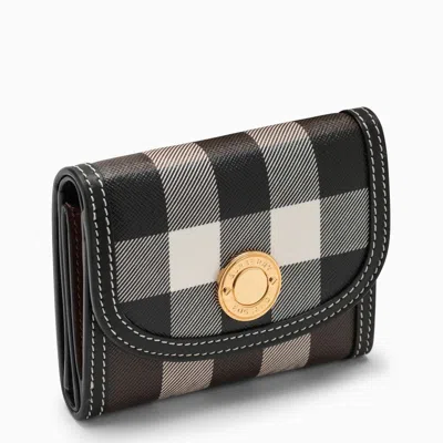 Shop Burberry Vintage Check Small Wallet In Coated Calvas Women In Brown
