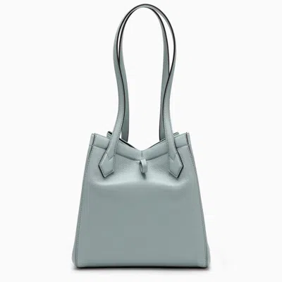 Shop Fendi Origami Medium Convertible Bag In Light Blue Leather Women