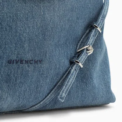 Shop Givenchy Medium Voyou Chain Bag In Blue Denim Women