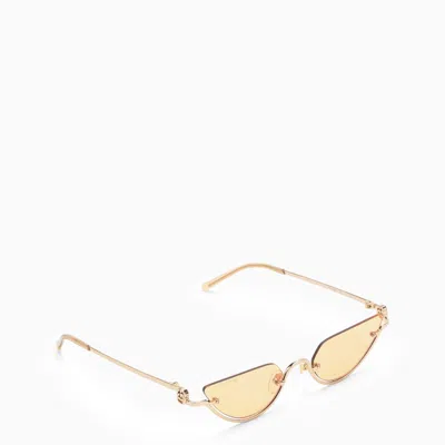 Shop Gucci Cat Eye Sunglasses Gold And Yellow Women
