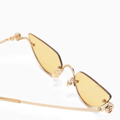 Shop Gucci Cat Eye Sunglasses Gold And Yellow Women