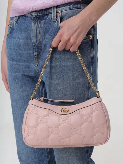 Shop Gucci Shoulder Bag Woman Blush Pink Woman