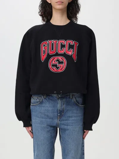 Shop Gucci Sweatshirt Woman Black Woman