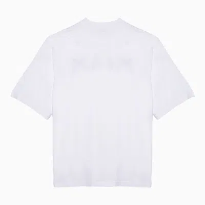 Shop Marni White T-shirt With  Logo Bouquet Men