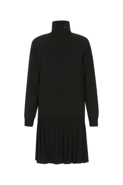 Shop Prada Woman Black Wool Dress