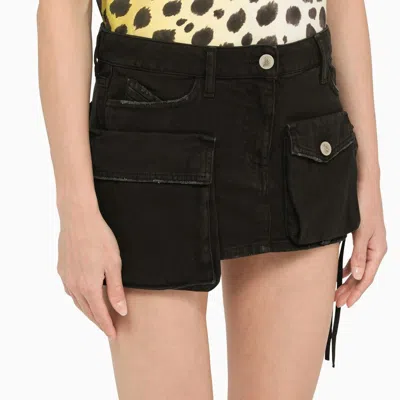 Shop Attico The  Black Cargo Miniskirt Women