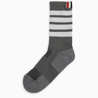 Shop Thom Browne Grey Sports Socks Men In Gray