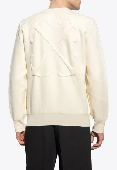 Shop Off-white Arrows Crewneck Sweatshirt In Cream