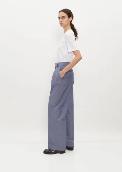 Shop Maria Mcmanus Double Pleat Front Trouser In Chambray