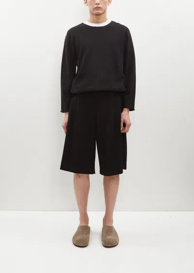 Shop Comme Des Garçons Homme Deux Double Pleated Shorts In Black
