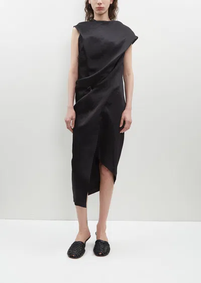 Shop Issey Miyake Enveloping Dress In Black