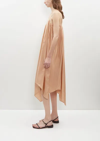 Shop Anaak Etretat Silk Handkerchief Dress In Sand