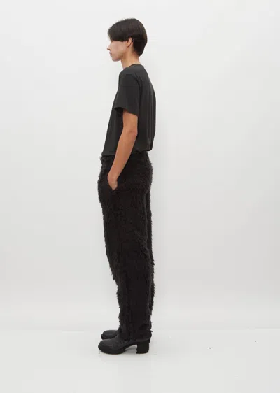 Shop Junya Watanabe Faux Fur Pants In 1-black