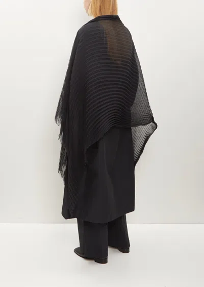 Shop Issey Miyake Feather Ramie Pleats Stole In Black