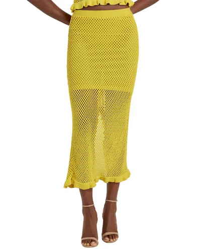 Shop Cinq À Sept Kerry Knit Skirt In Yellow