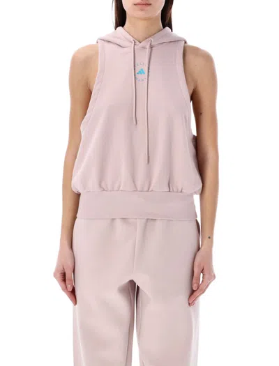Shop Adidas By Stella Mccartney Sleeveless Hoodie In New Pink