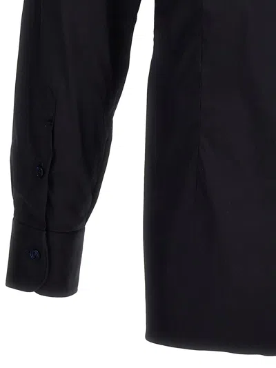 Barba Napoli Tailored Shirt With Long Cuffed Sleeves In Black