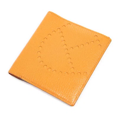 Shop Hermes Evelyne Compact Wallet In Orange