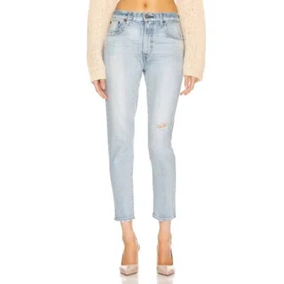 Moussy Hillrose High Rise Skinny Jean In Light Wash In Blue