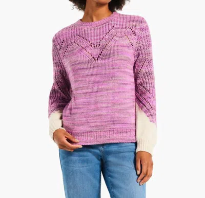 Shop Nic + Zoe Winter Warmth Sweater In Pink Multi