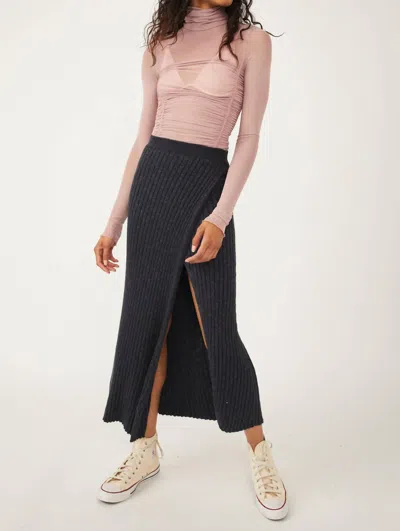 Shop Free People Better Days Midi Skirt In Black Combo