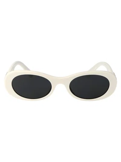 Shop Miu Miu Sunglasses In 1425s0 White Ivory