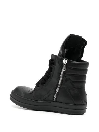 Shop Rick Owens Geobasket High Sneakers In Black