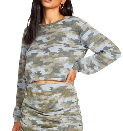Shop Bb Dakota Incognito Top In Camouflage In Green