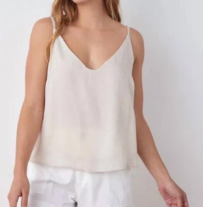 Shop Bella Dahl V-neck Tencel Cami Top In Summer Ivory In Multi