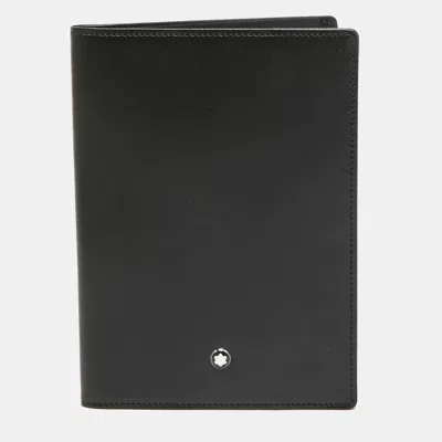Shop Mont Blanc Montblanc Leather Meisterstuck Passport Holder In Black