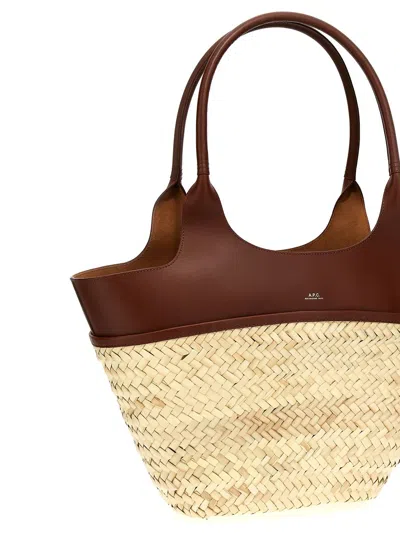 Shop Apc A.p.c. 'panier Tanger' Shopping Bag In Neutrals/brown