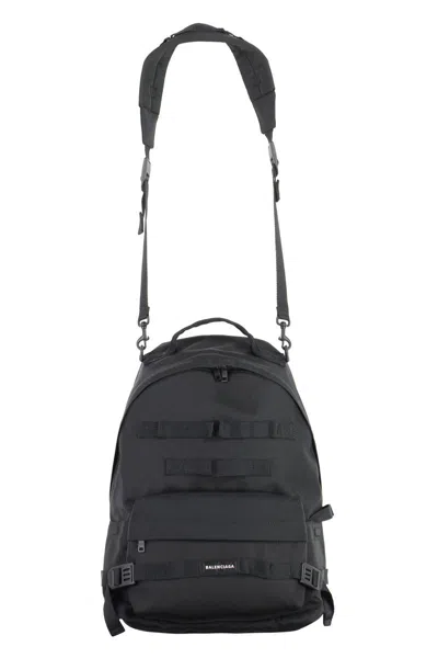 Shop Balenciaga Army Medium Multicarry Backpack Nylon In Black